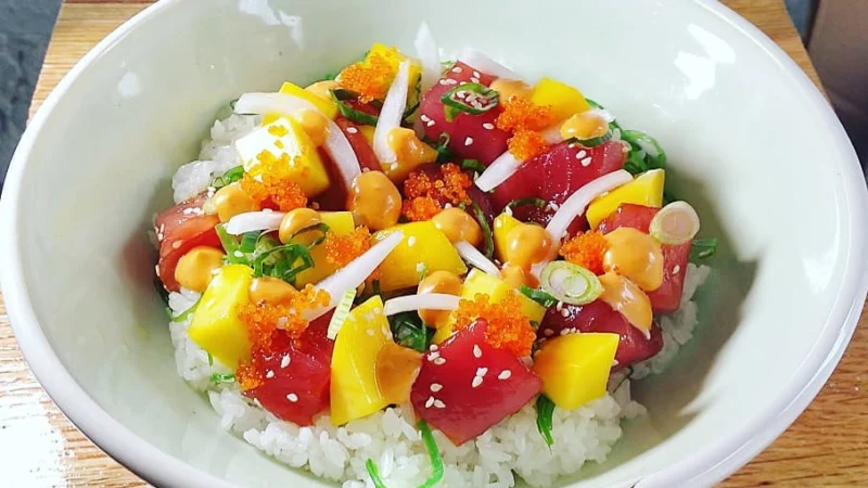 毛伊岛风味 波奇饭 搭配阿希金枪鱼和芒果